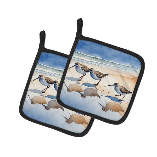 Sandpipers Pair of Pot Holders Online now