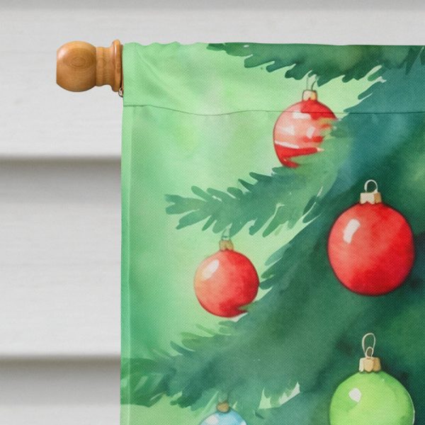 Toyger Cat By the Christmas Tree House Flag Fashion - Image 3