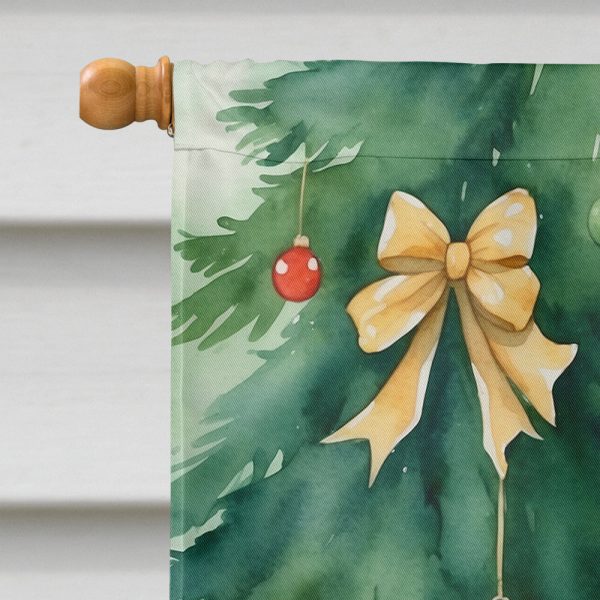 Turkish Van Cat By the Christmas Tree House Flag For Cheap - Image 3