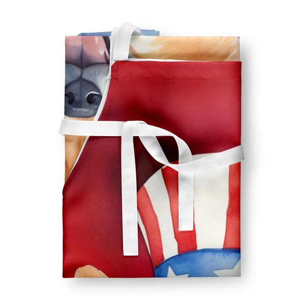 Finnish Spitz Patriotic American Apron Cheap - Image 3