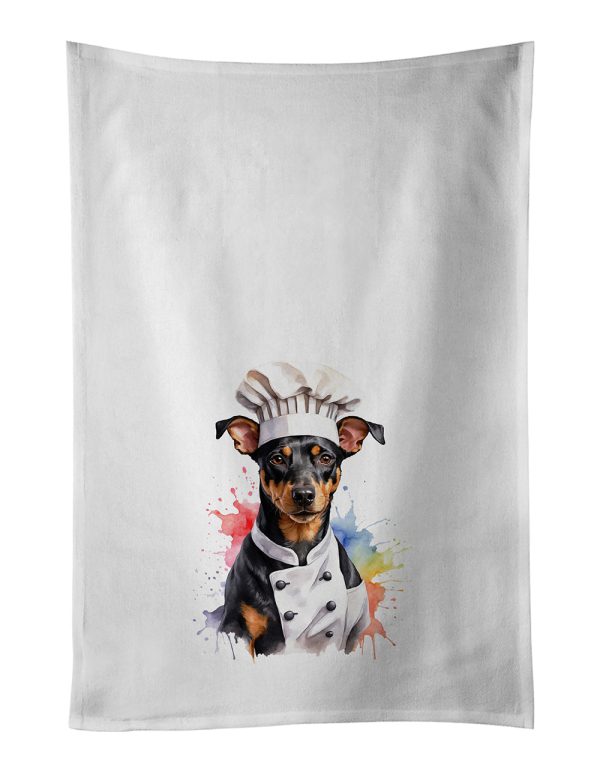 Manchester Terrier Chef Kitchen Towel Set of 2 on Sale