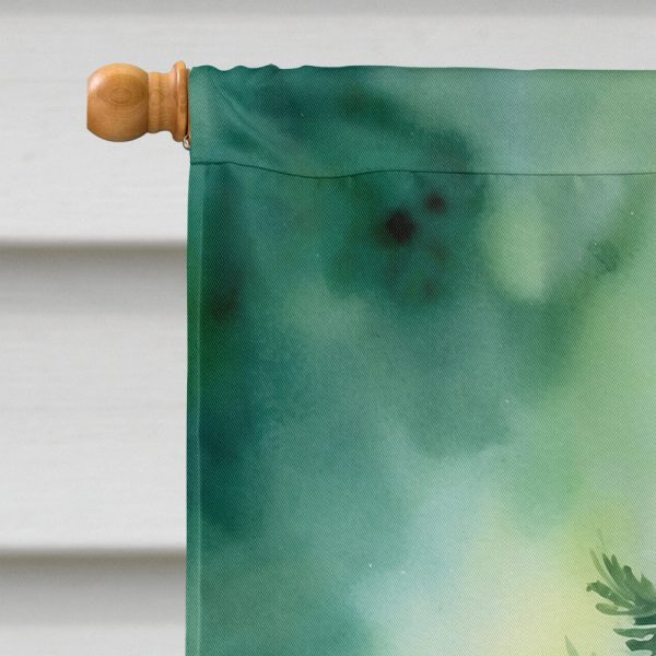 Highlander Lynx Cat By the Christmas Tree House Flag Cheap - Image 3