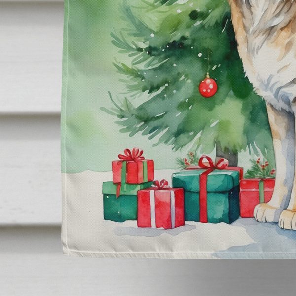 Highlander Lynx Cat By the Christmas Tree House Flag Cheap - Image 4