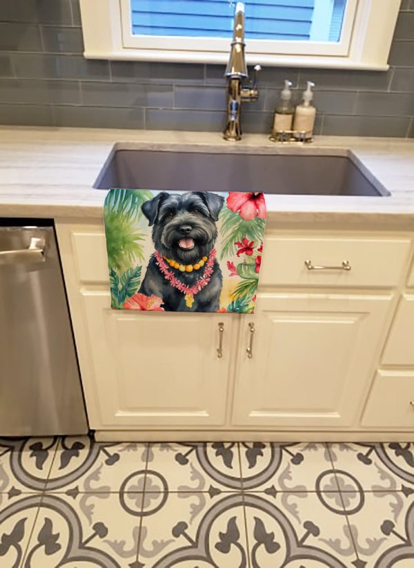 Bouvier des Flandres Luau Kitchen Towel Online - Image 2