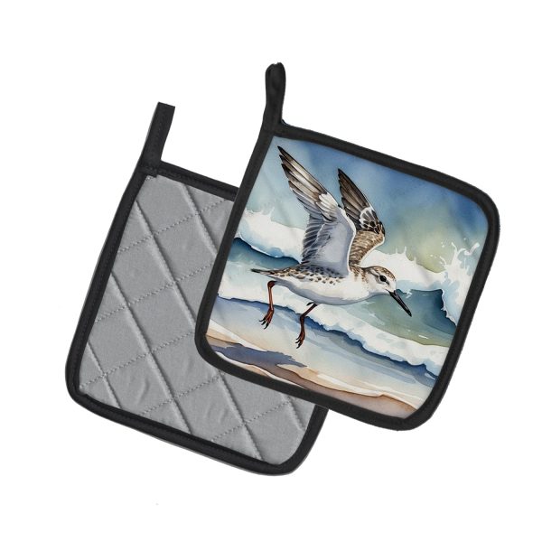 Sanderling Racing the Tide Pair of Pot Holders Online - Image 2