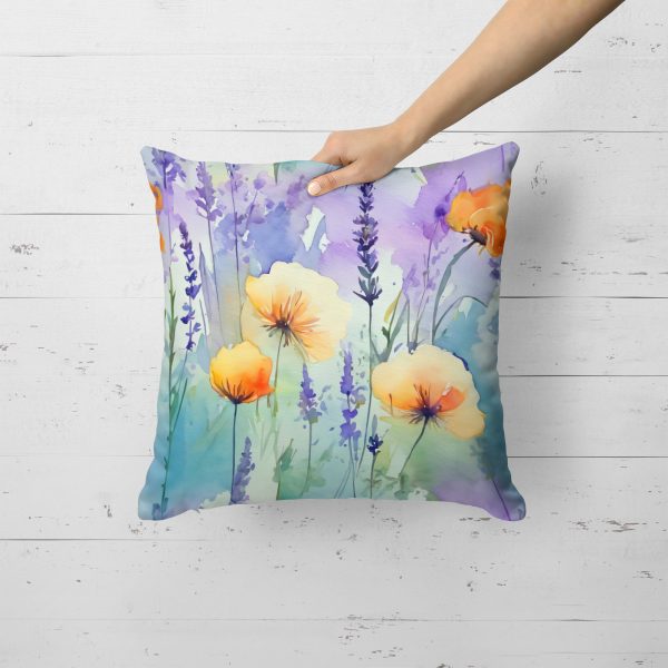 Lavender in Watercolor Throw Pillow Online Hot Sale - Image 2