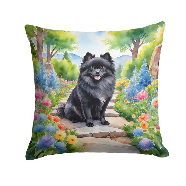 Pomeranian Spring Path Throw Pillow Online Hot Sale