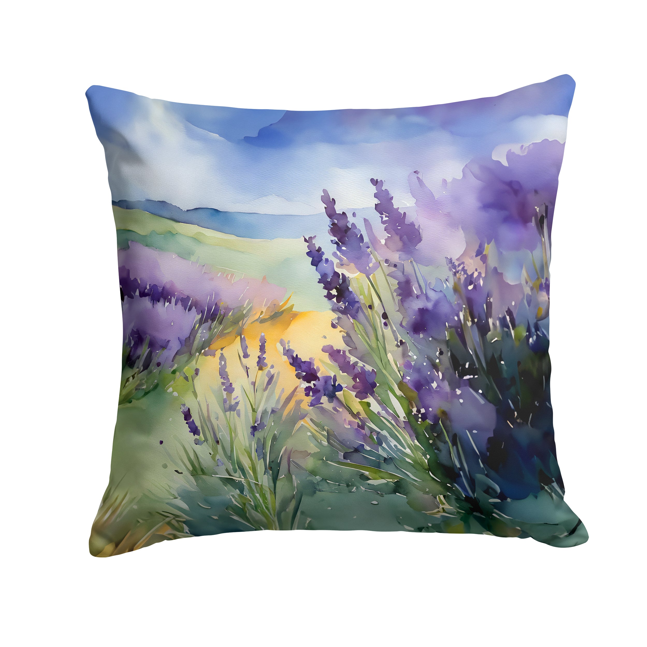 Lavender in Watercolor Throw Pillow Sale
