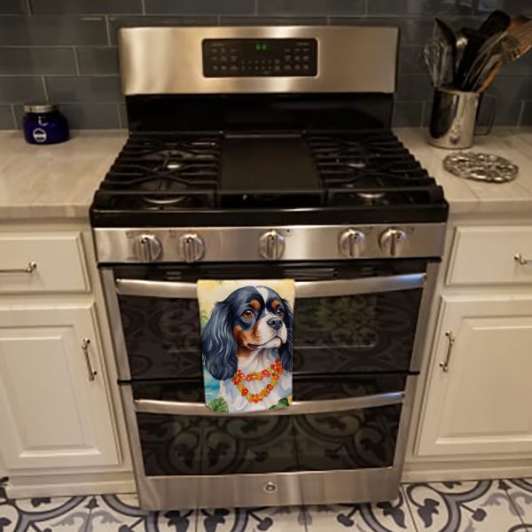 Cavalier Spaniel Luau Kitchen Towel Online - Image 3