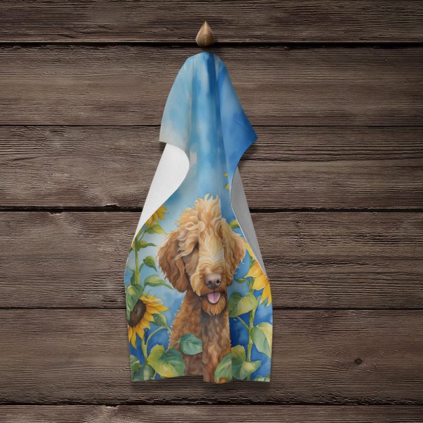 Labradoodle in Sunflowers Kitchen Towel Online Sale - Image 4