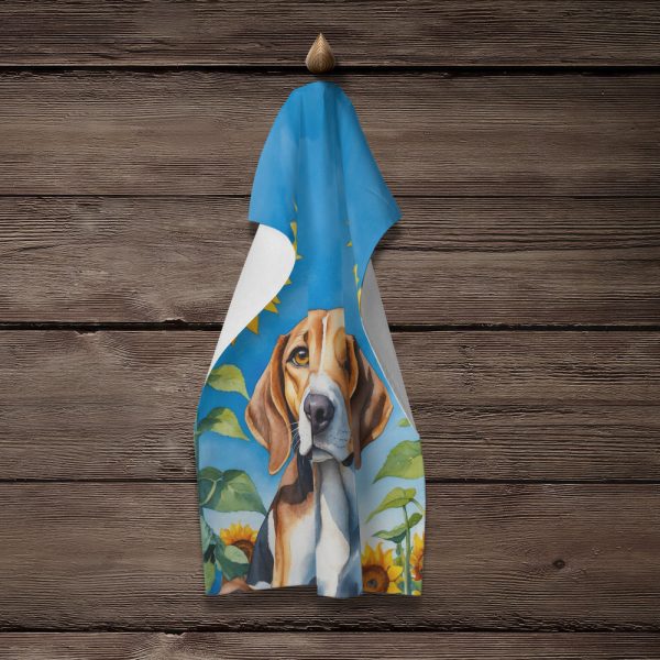 American Foxhound in Sunflowers Kitchen Towel Fashion - Image 4