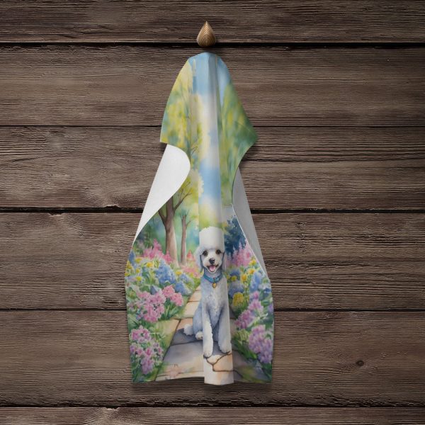 White Poodle Spring Path Kitchen Towel Fashion - Image 4