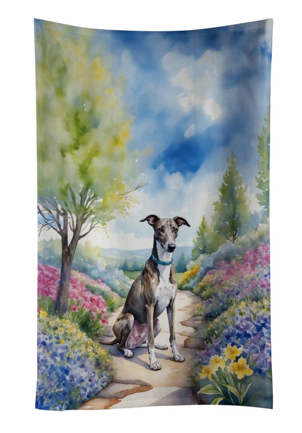 Greyhound Spring Path Kitchen Towel on Sale