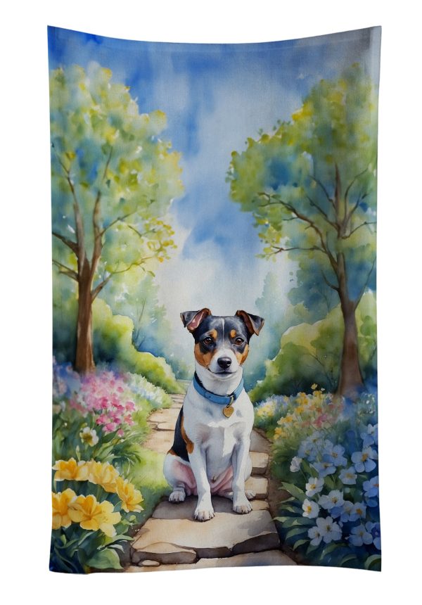 Jack Russell Terrier Spring Path Kitchen Towel Fashion