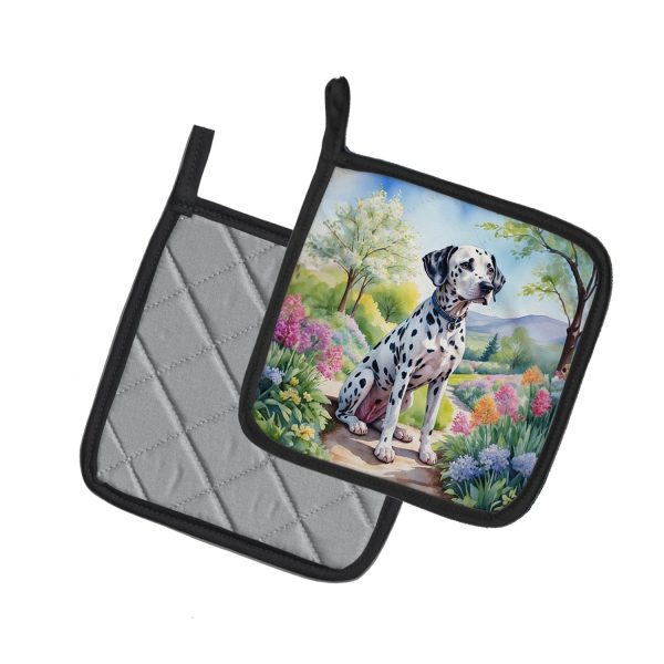 Dalmatian Spring Path Pair of Pot Holders Supply - Image 2