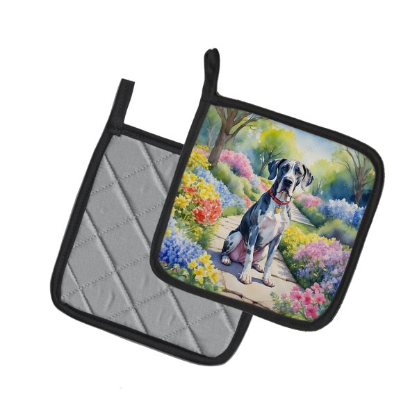 Great Dane Spring Path Pair of Pot Holders Online Hot Sale - Image 2