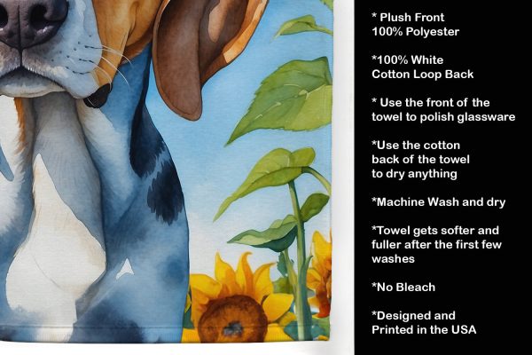 American Foxhound in Sunflowers Kitchen Towel Fashion - Image 5