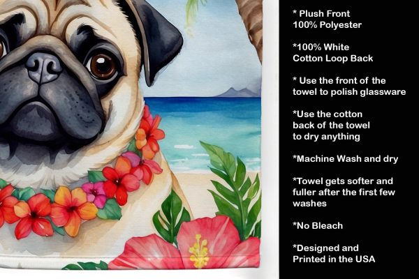 Pug Luau Kitchen Towel For Sale - Image 5