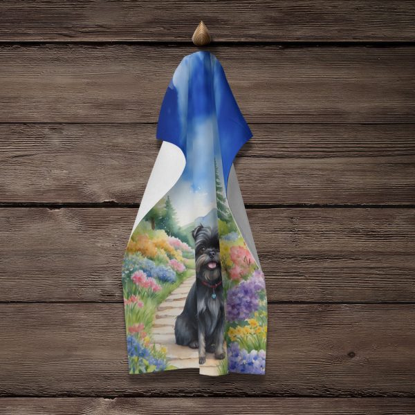 Affenpinscher Spring Garden Kitchen Towel Online now - Image 4
