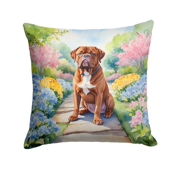 Dogue de Bordeaux Spring Path Throw Pillow Cheap