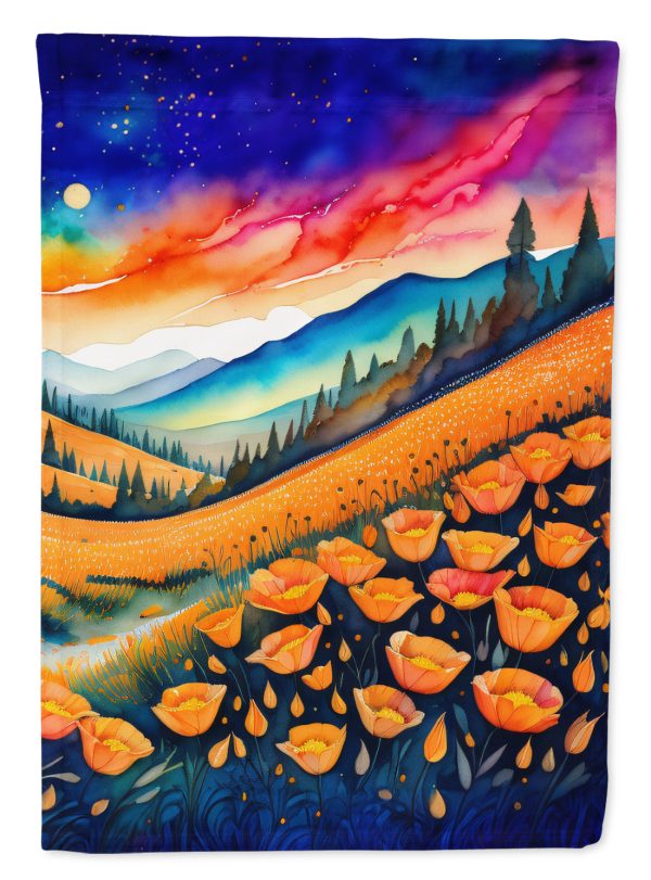 California Poppies in Color House Flag Sale