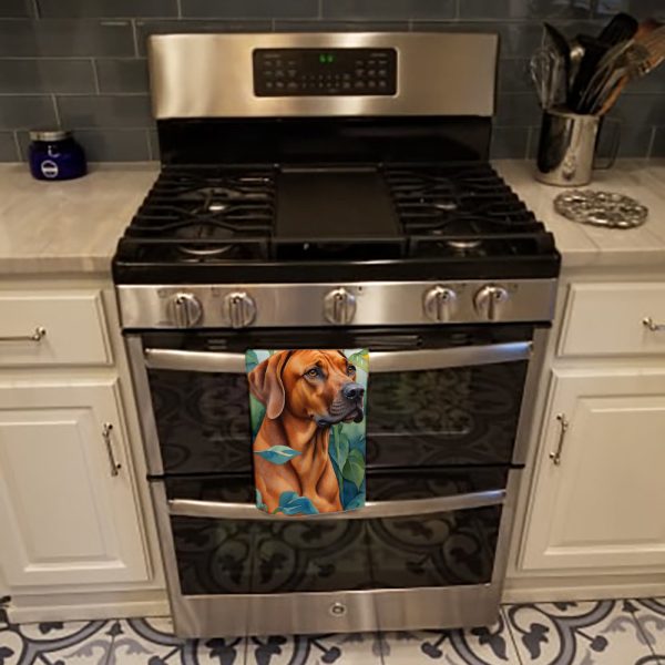 Rhodesian Ridgeback in Sunflowers Kitchen Towel Online Sale - Image 3