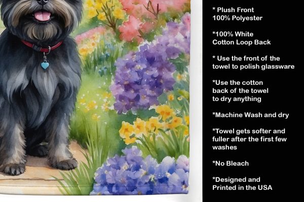 Affenpinscher Spring Garden Kitchen Towel Online now - Image 5