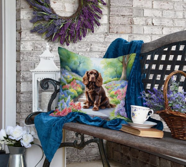 Sussex Spaniel Spring Path Throw Pillow Online Hot Sale - Image 4