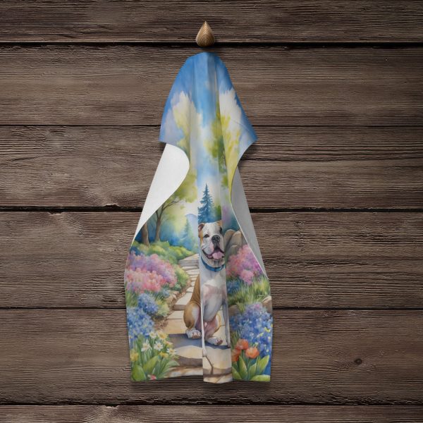 American Bulldog Spring Garden Kitchen Towel Online now - Image 4