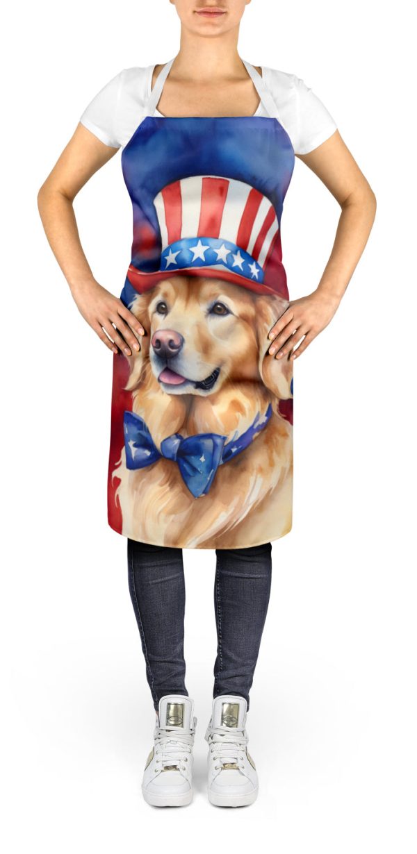 Golden Retriever Patriotic American Apron For Cheap - Image 2
