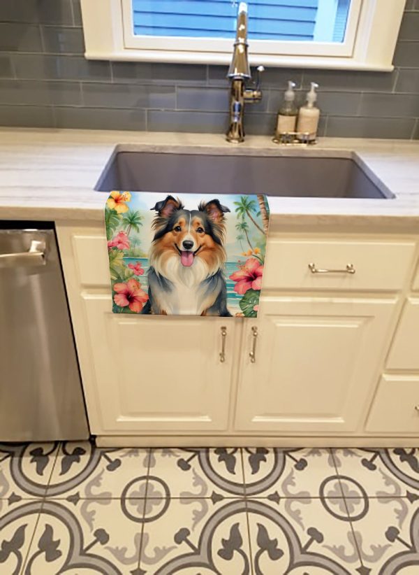 Sheltie Luau Kitchen Towel Hot on Sale - Image 2