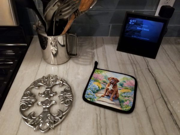 Dogue de Bordeaux Spring Path Pair of Pot Holders Sale - Image 3