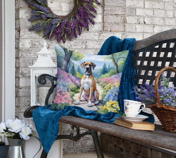 Great Dane Spring Path Throw Pillow on Sale - Image 4