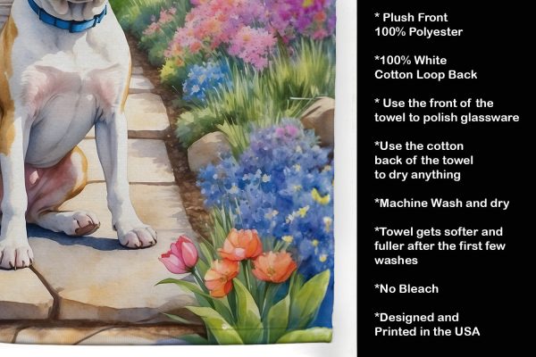 American Bulldog Spring Garden Kitchen Towel Online now - Image 5