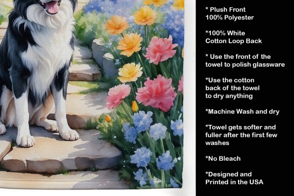 Border Collie Spring Path Kitchen Towel Cheap - Image 5