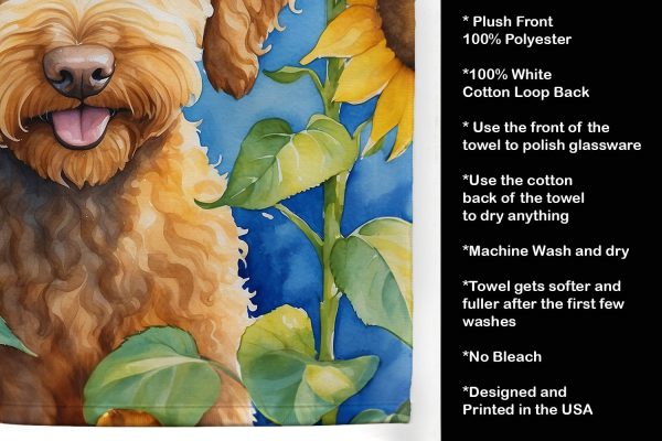 Labradoodle in Sunflowers Kitchen Towel Online Sale - Image 5
