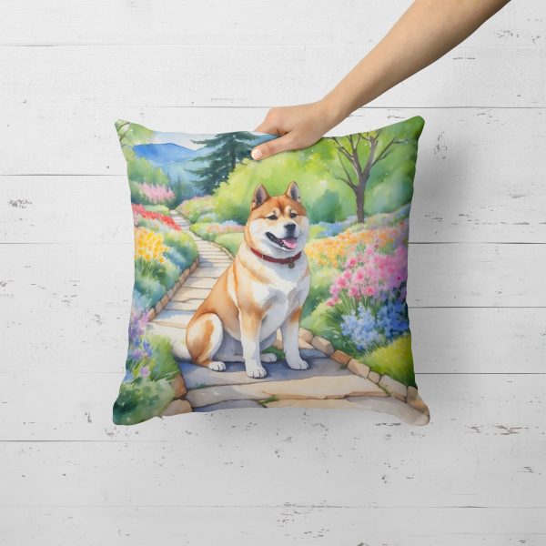 Akita Spring Garden Throw Pillow Sale - Image 2