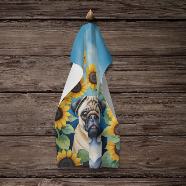 Pug in Sunflowers Kitchen Towel Supply - Image 4