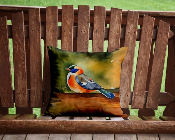 Mandarin Duck Throw Pillow For Cheap - Image 2
