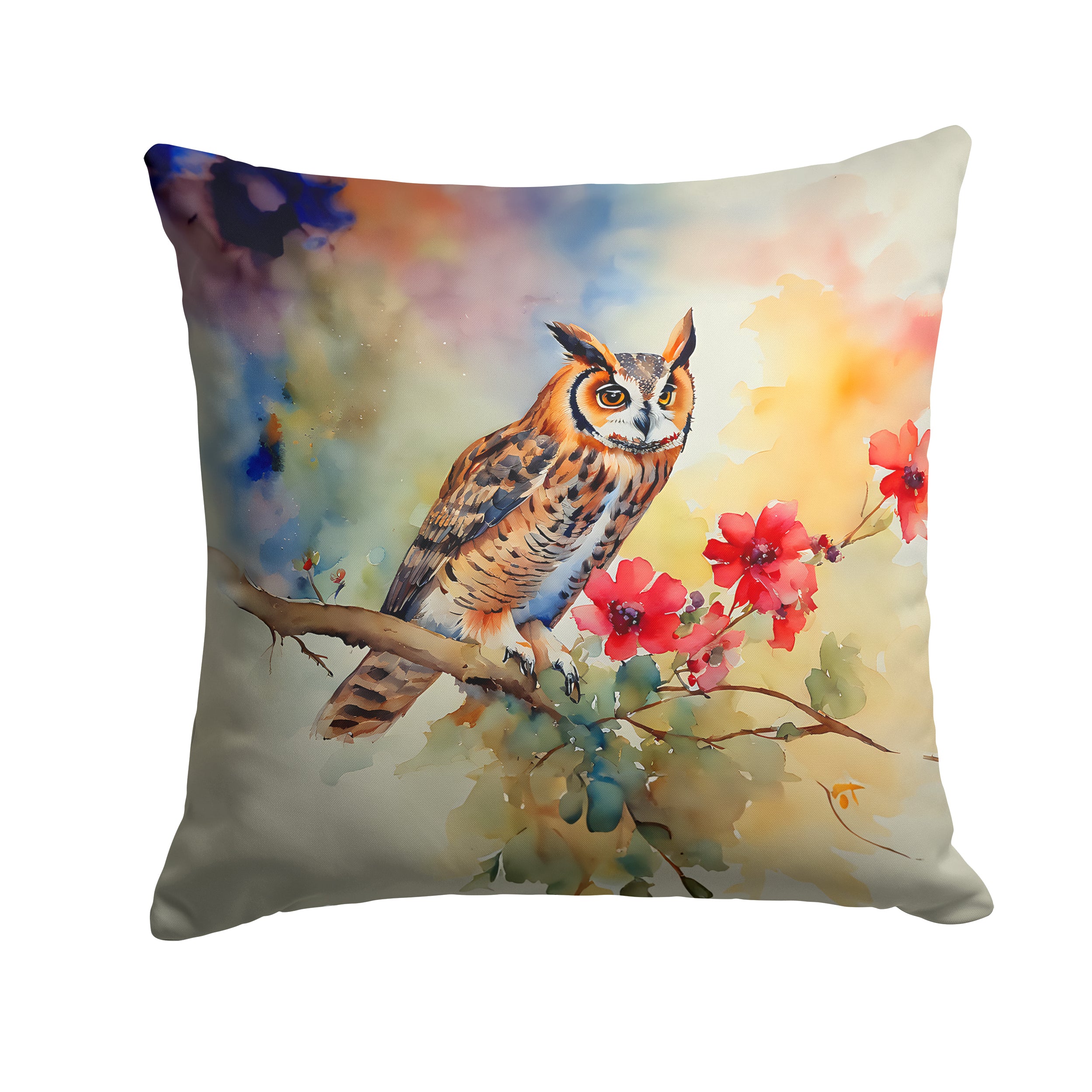 Long-Eared Owl Throw Pillow Fashion