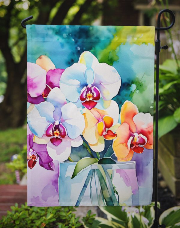 Orchids in Watercolor Garden Flag – Outdoor Decorative Garden Flag Hot on Sale - Image 3