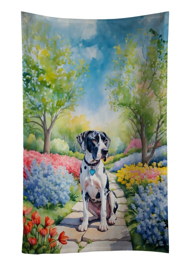 Great Dane Spring Path Kitchen Towel Sale