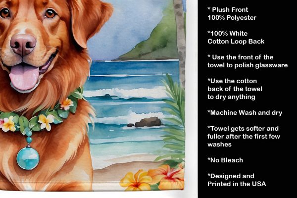 Nova Scotia Duck Tolling Retriever Luau Kitchen Towel Discount - Image 5