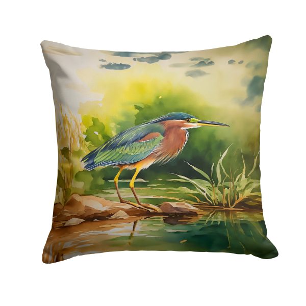 Green Heron Throw Pillow Hot on Sale