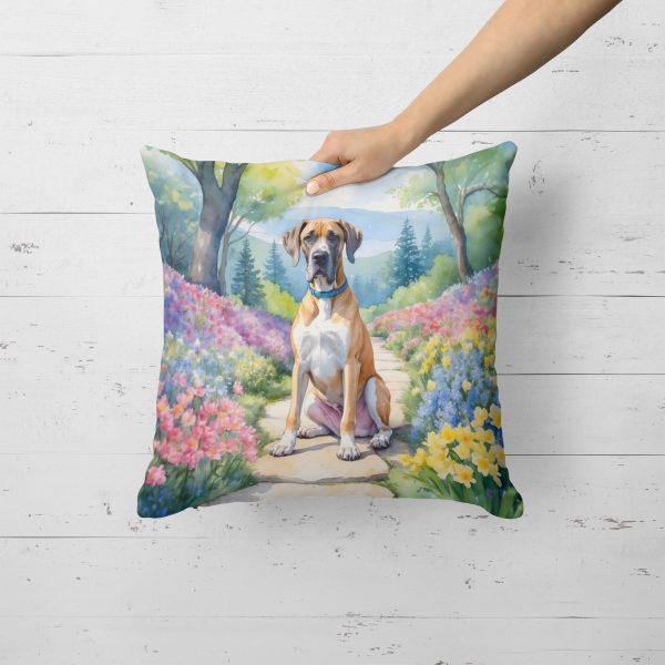 Great Dane Spring Path Throw Pillow on Sale - Image 2