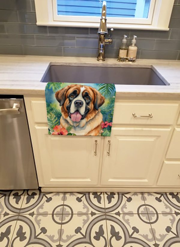 Saint Bernard Luau Kitchen Towel Discount - Image 2