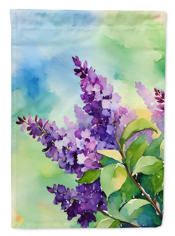 New Hampshire Purple Lilac in Watercolor House Flag Online now