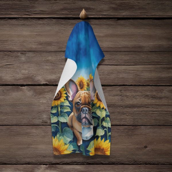 French Bulldog in Sunflowers Kitchen Towel Sale - Image 4