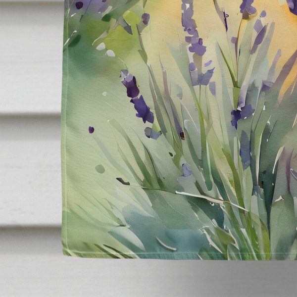 Lavender in Watercolor House Flag Online Sale - Image 4