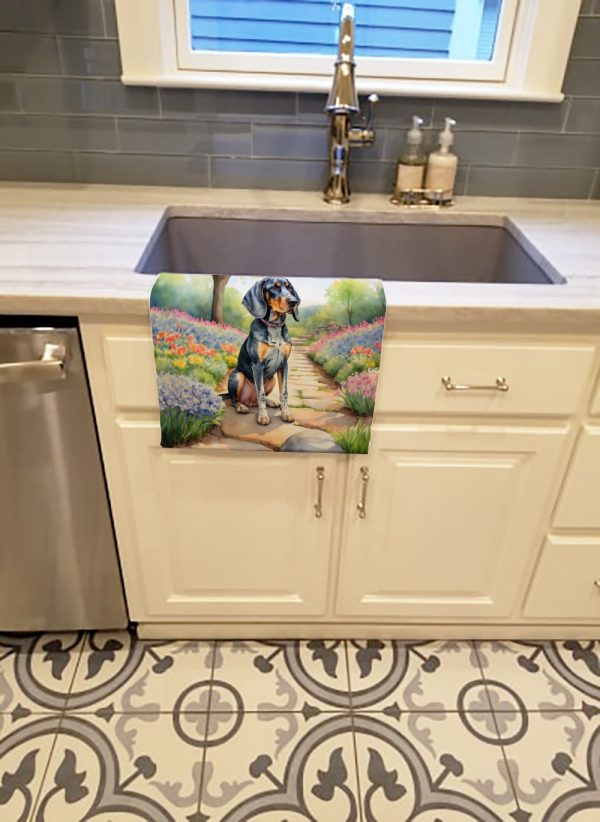 Bluetick Coonhound Spring Path Kitchen Towel Online now - Image 2